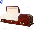 Funeral coffin metal and wooden corpse casket